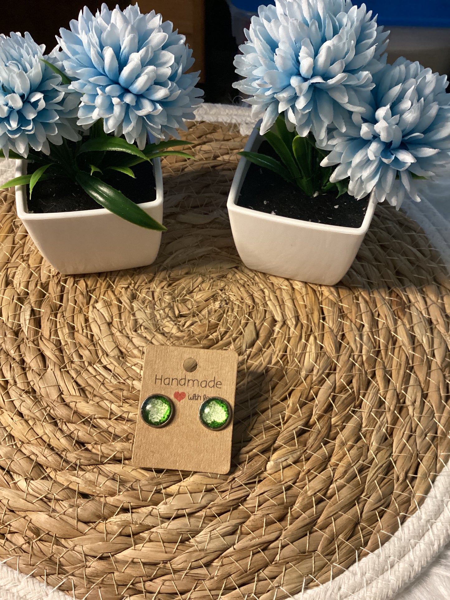 Boucles d oreilles vert