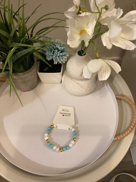 Bracelet bleu et blanc