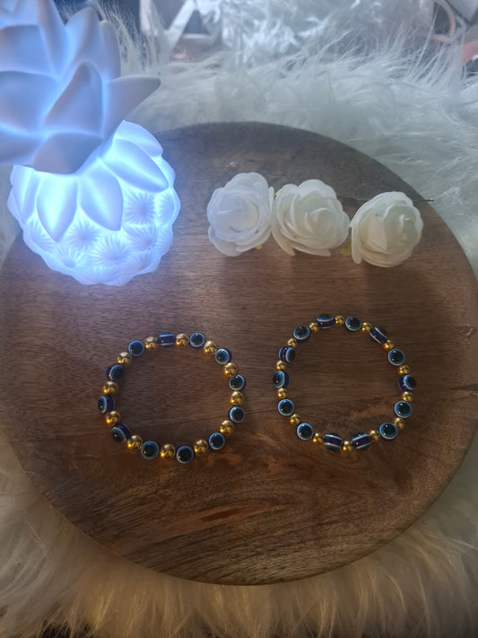 Bracelet  dore et mauvais œil 🧿 1