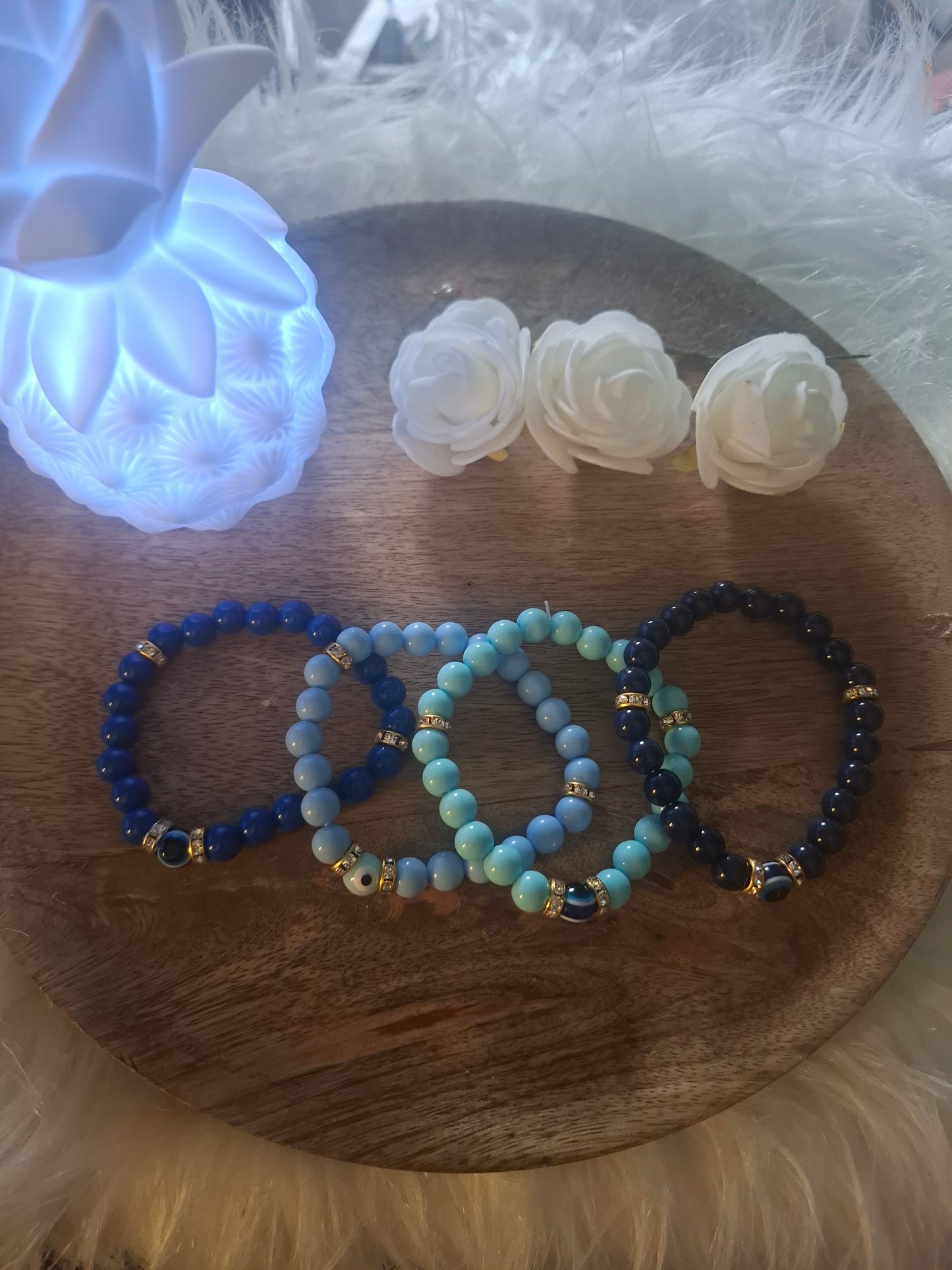 Bracelet  capucine  bleu mauvais œil 🧿